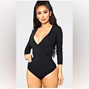 New Fashion Nova Bodysuit Black